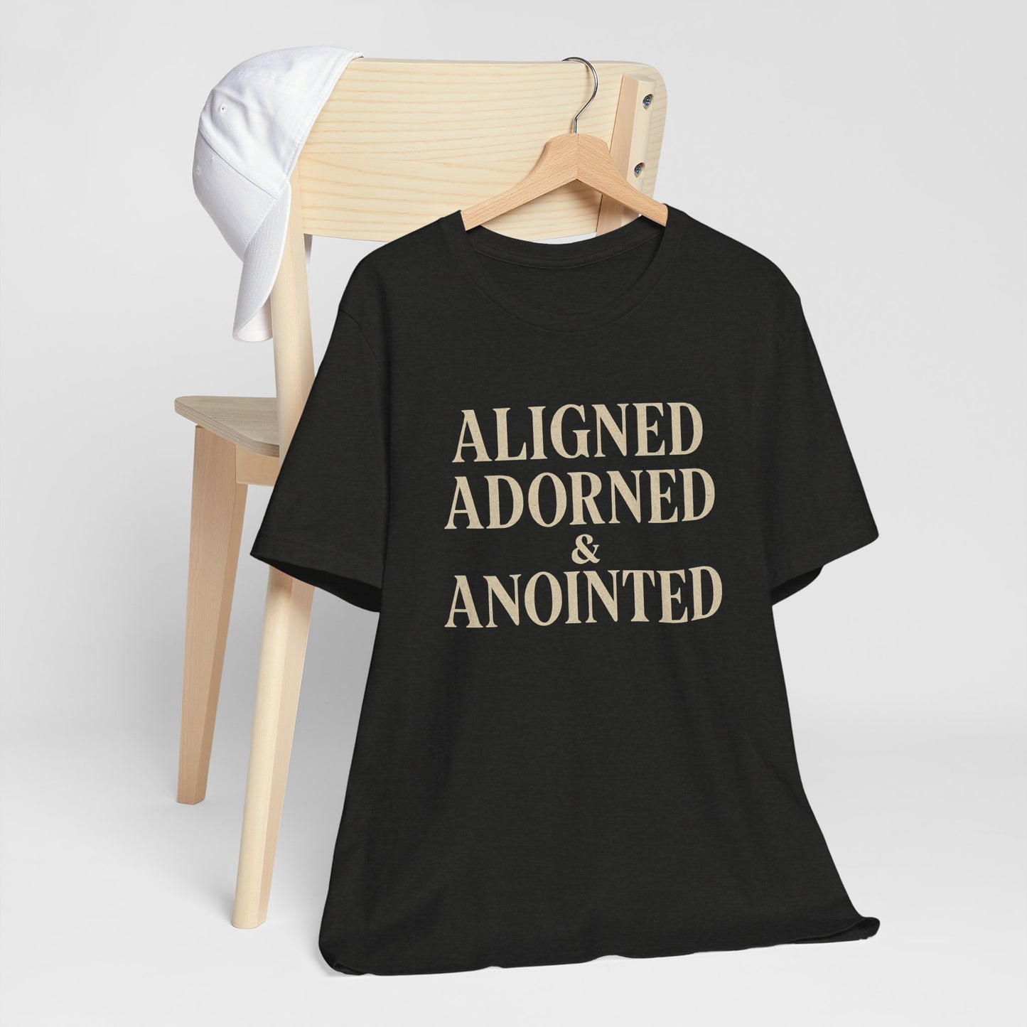 Aligned, Adorned & Anointed Vintage Graphic Tee – Spiritual Statement Shirt