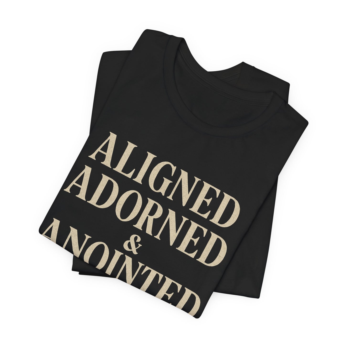Aligned, Adorned & Anointed Vintage Graphic Tee – Spiritual Statement Shirt
