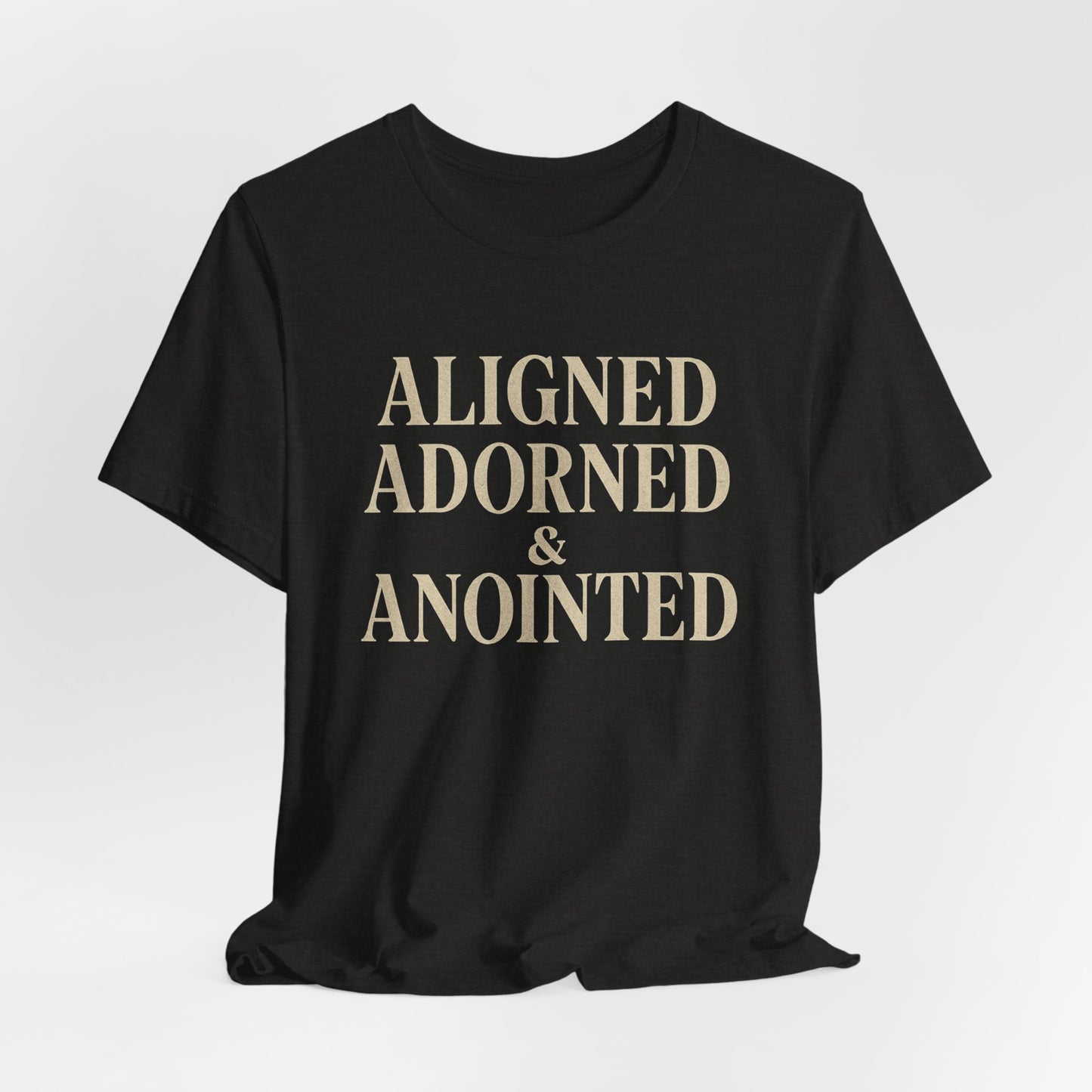 Aligned, Adorned & Anointed Vintage Graphic Tee – Spiritual Statement Shirt