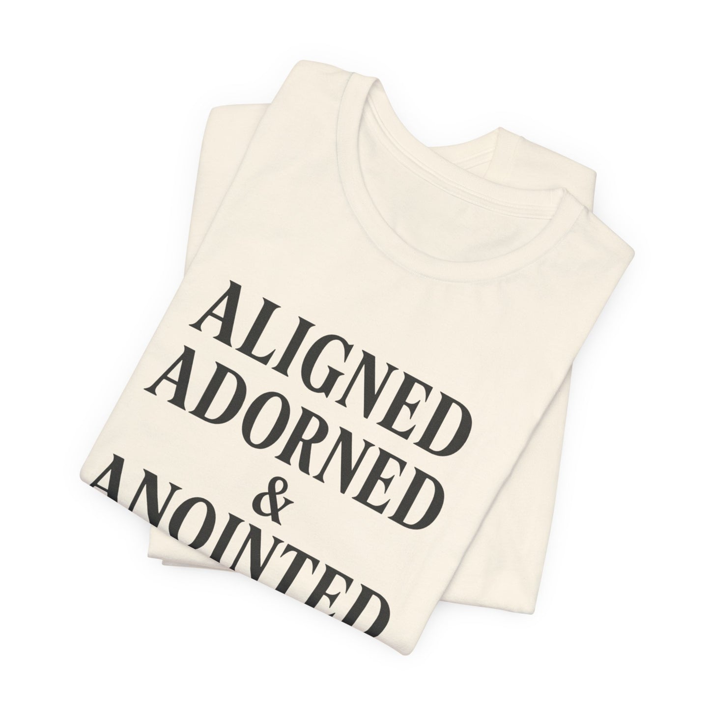 Aligned, Adorned & Anointed Vintage Graphic Tee – Spiritual Statement Shirt