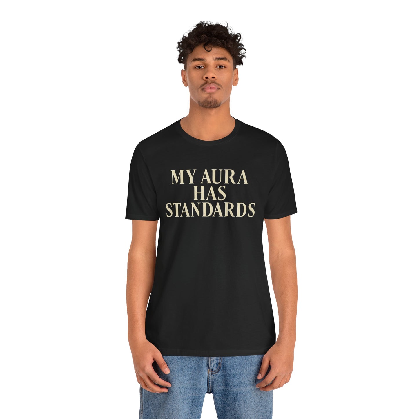 My Aura Has Standards Vintage Tee – Unisex Spiritual Graphic Shirt for Intentional Living