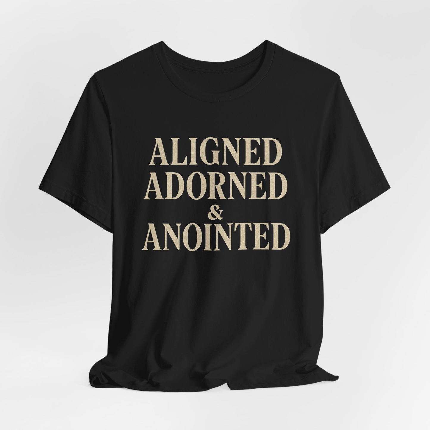 Aligned, Adorned & Anointed Vintage Graphic Tee – Spiritual Statement Shirt