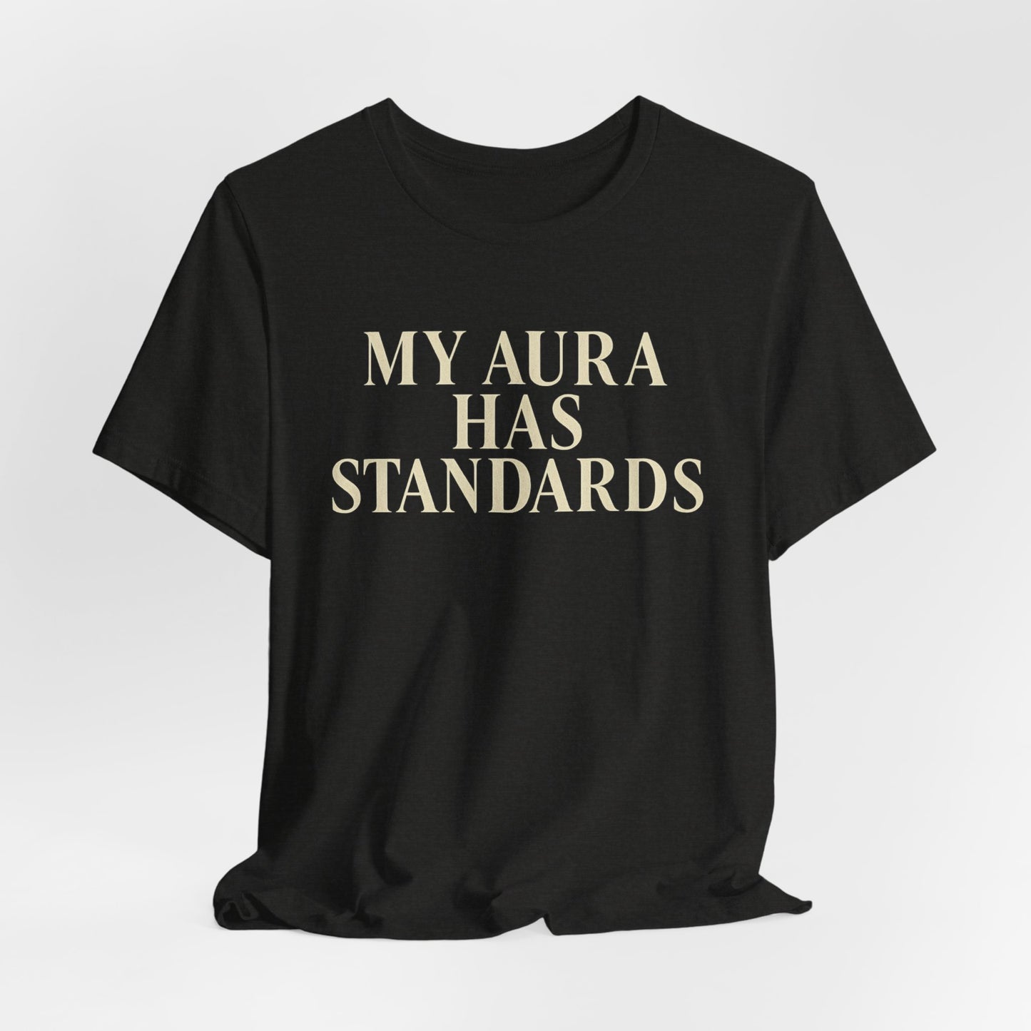 My Aura Has Standards Vintage Tee – Unisex Spiritual Graphic Shirt for Intentional Living