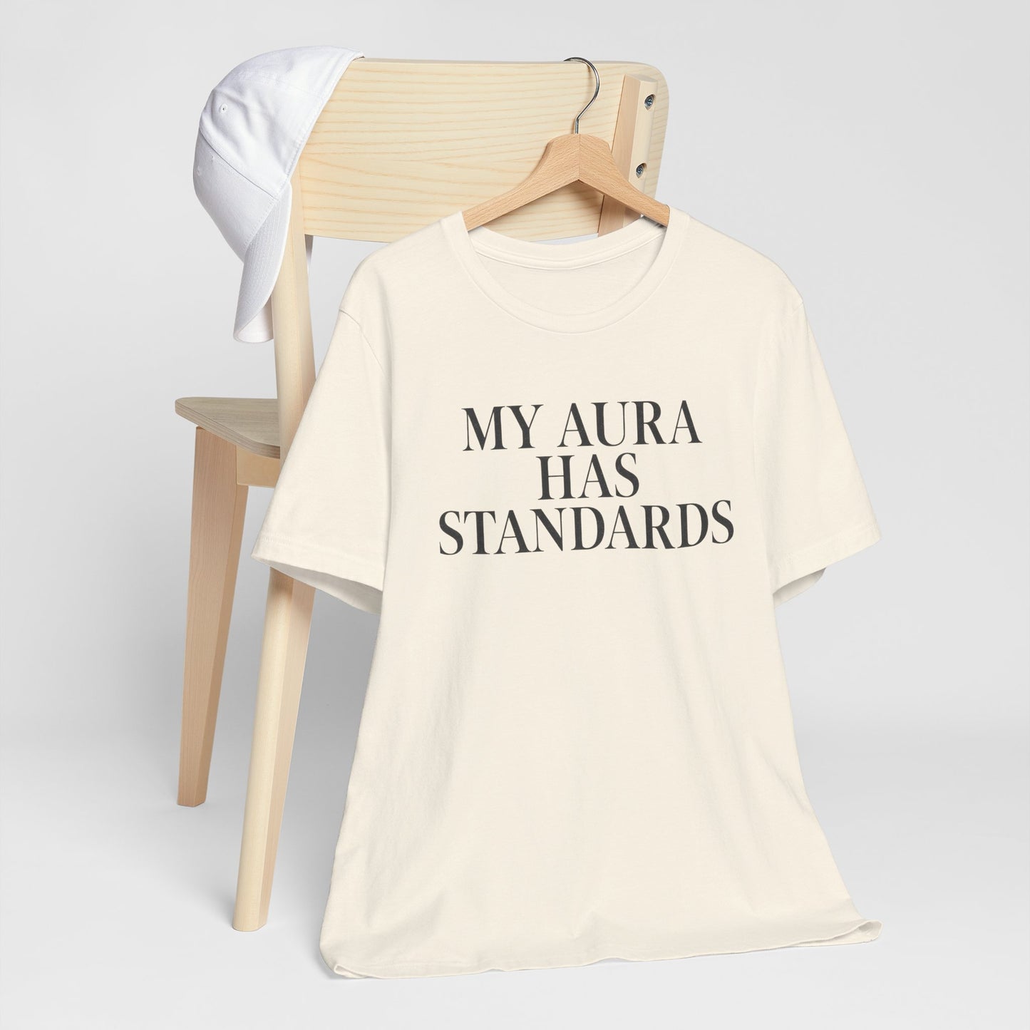 My Aura Has Standards Vintage Tee – Unisex Spiritual Graphic Shirt for Intentional Living