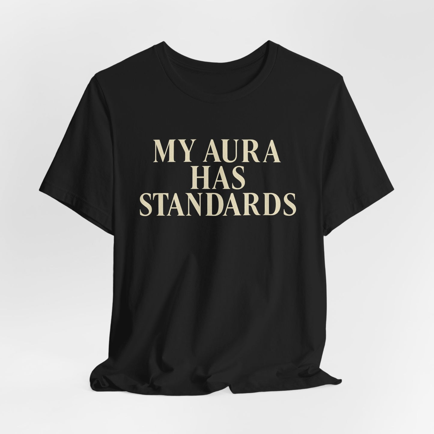 My Aura Has Standards Vintage Tee – Unisex Spiritual Graphic Shirt for Intentional Living
