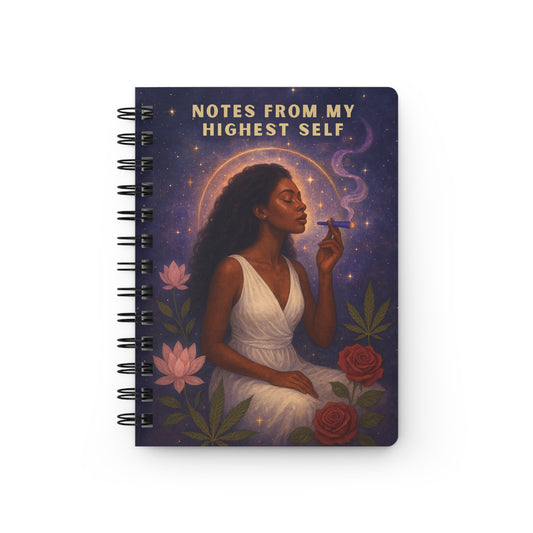 Notes From My Highest Self — Celestial Flower Goddess Spiral Journal (150 Pages)