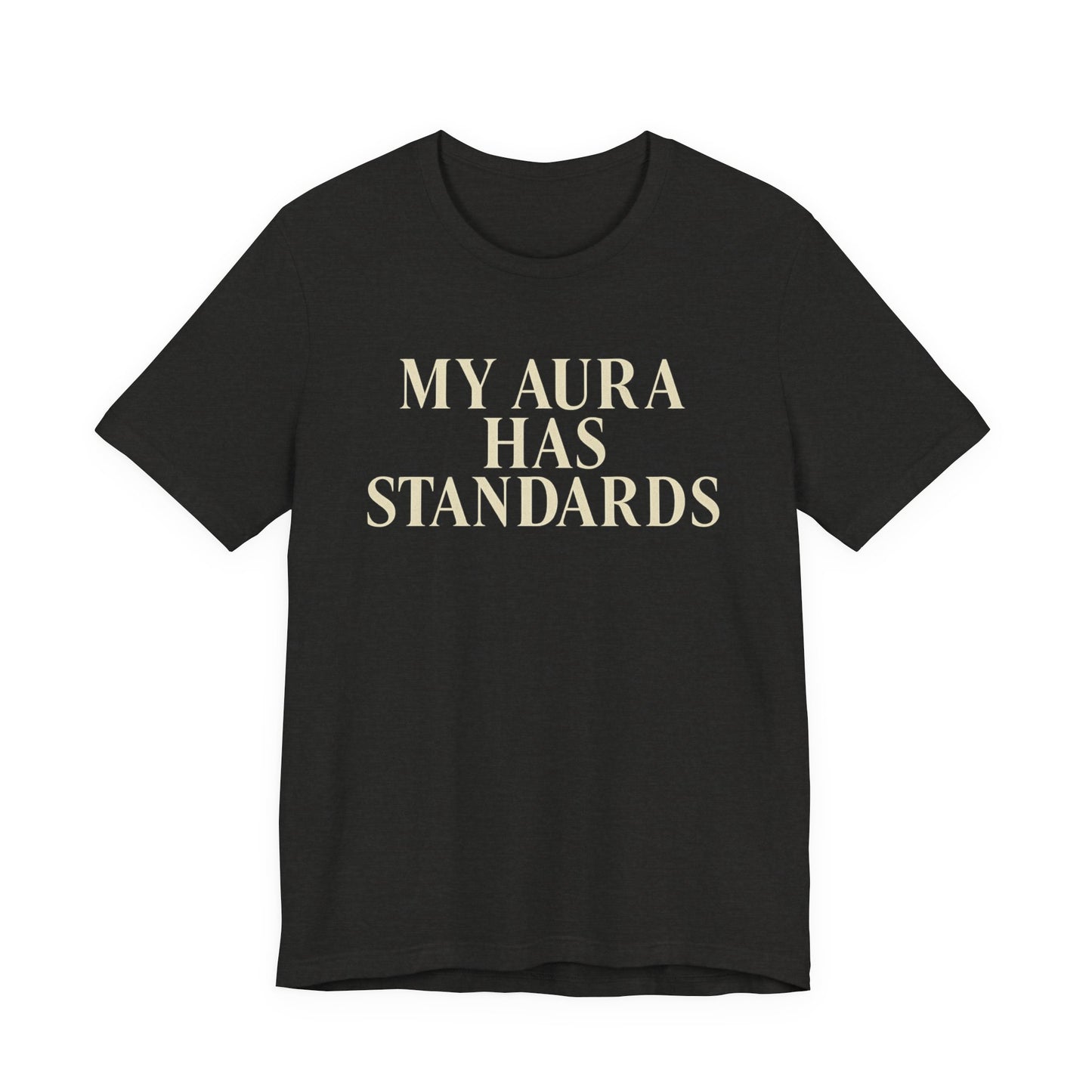 My Aura Has Standards Vintage Tee – Unisex Spiritual Graphic Shirt for Intentional Living