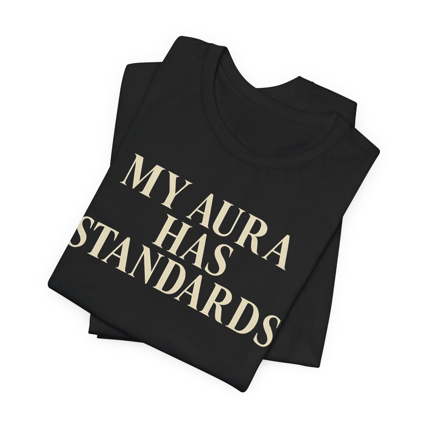 My Aura Has Standards Vintage Tee – Unisex Spiritual Graphic Shirt for Intentional Living