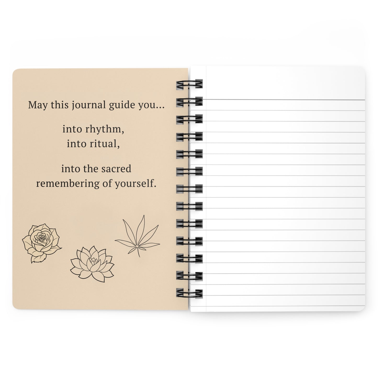 Notes From My Highest Self — Celestial Flower Goddess Spiral Journal (150 Pages)