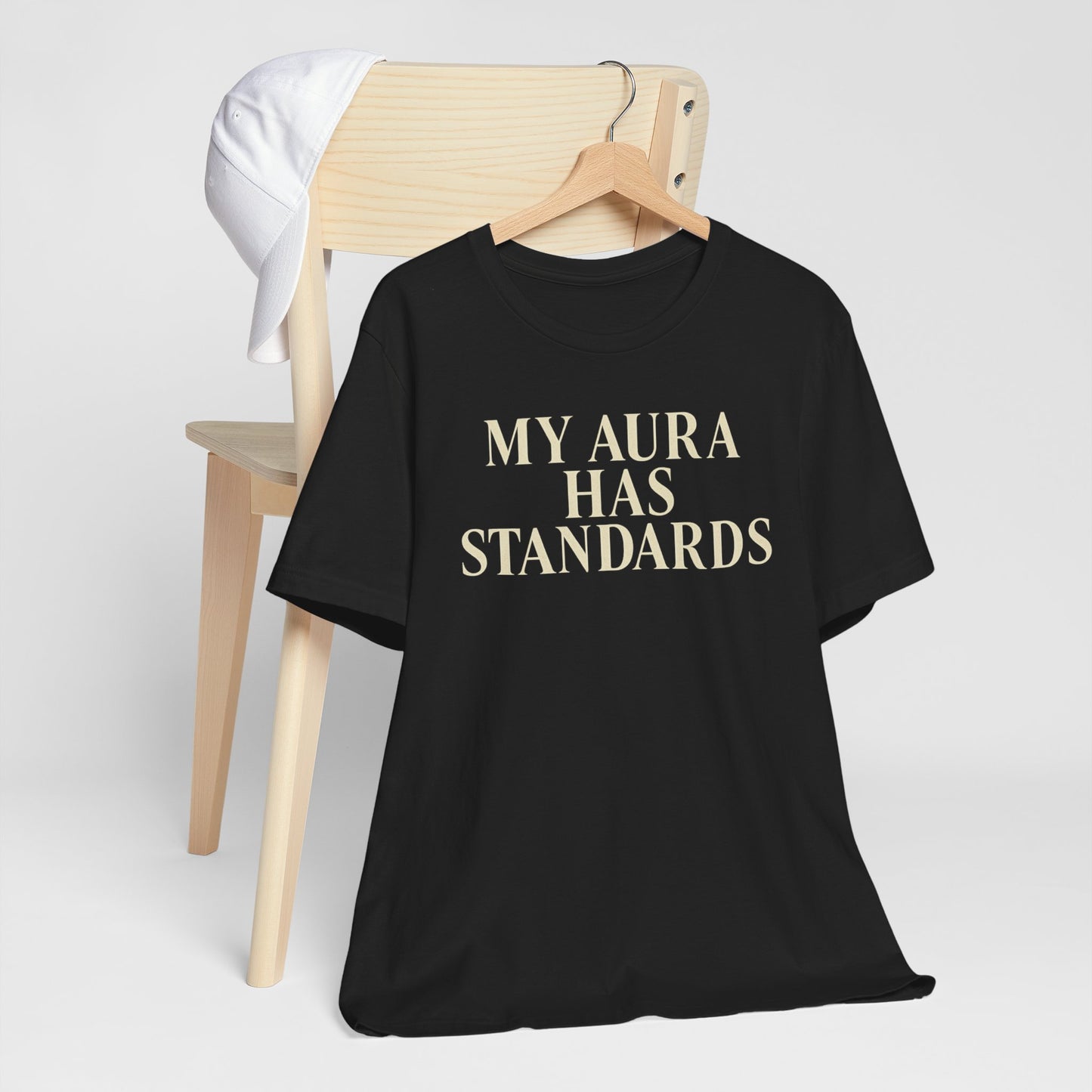 My Aura Has Standards Vintage Tee – Unisex Spiritual Graphic Shirt for Intentional Living