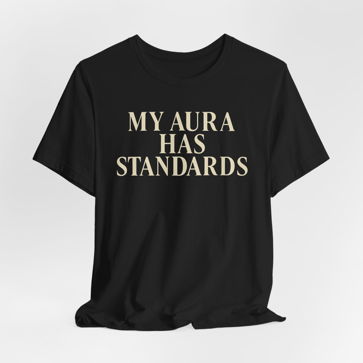 My Aura Has Standards Vintage Tee – Unisex Spiritual Graphic Shirt for Intentional Living
