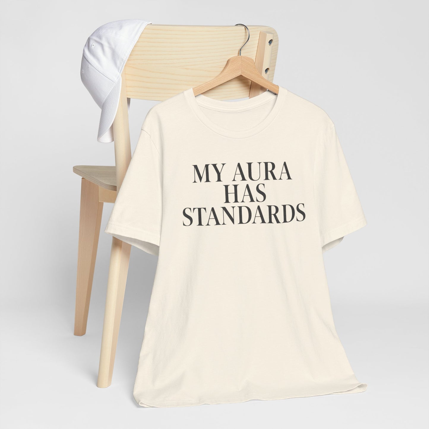 My Aura Has Standards Vintage Tee – Unisex Spiritual Graphic Shirt for Intentional Living
