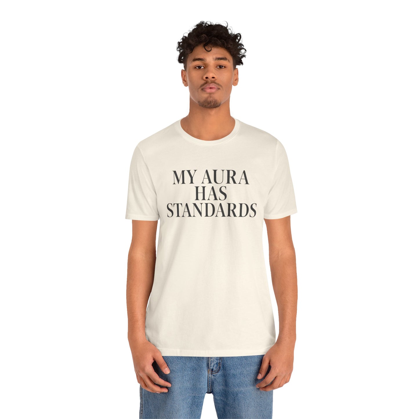 My Aura Has Standards Vintage Tee – Unisex Spiritual Graphic Shirt for Intentional Living