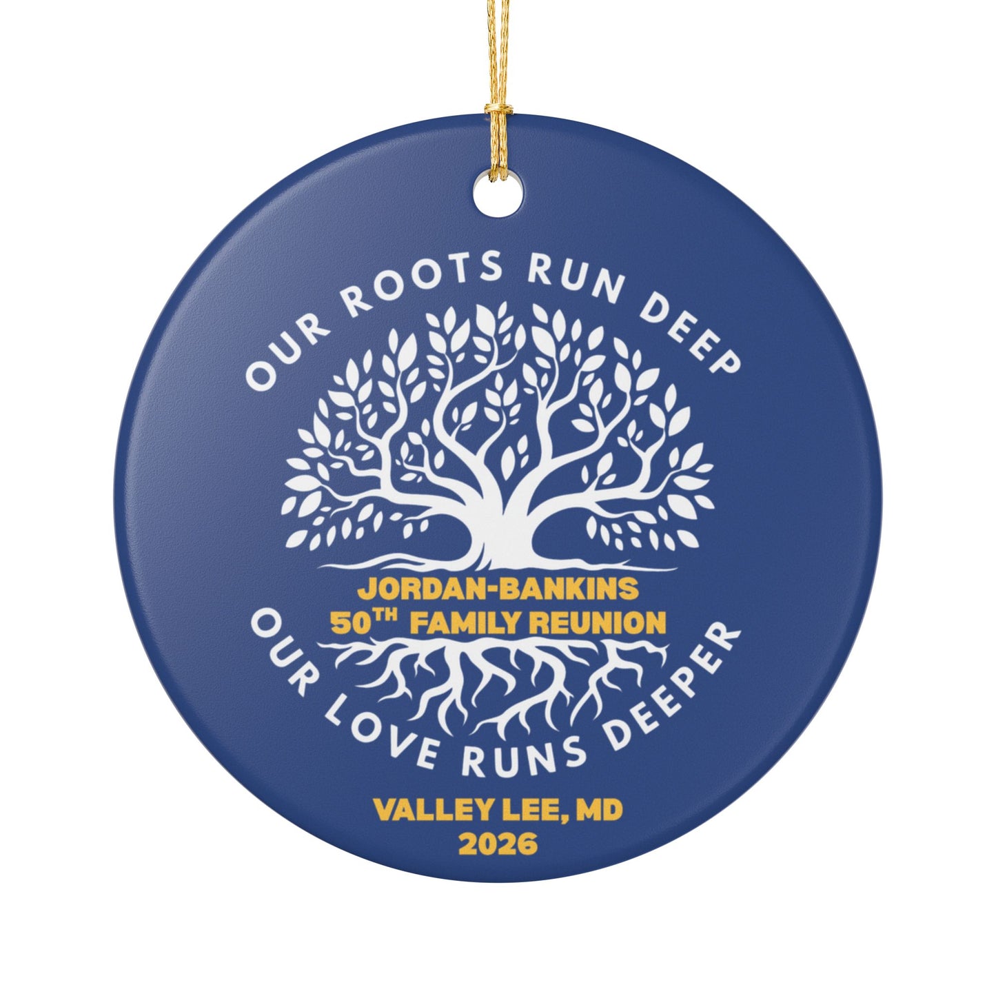 Jordan-Bankins Family Reunion | Ceramic Decoration Ornament, (1pc)
