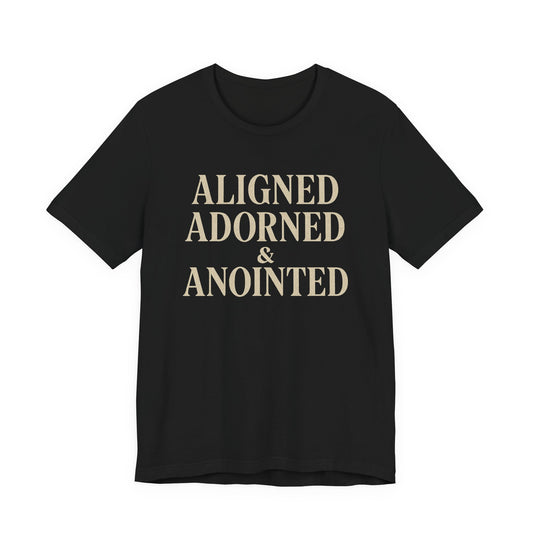 Aligned, Adorned & Anointed Vintage Graphic Tee – Spiritual Statement Shirt