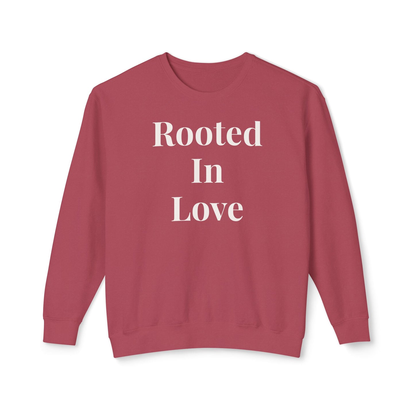 Rooted in Love Sweatshirt — Women's Floral Crewneck for Gardeners & Nature Lovers