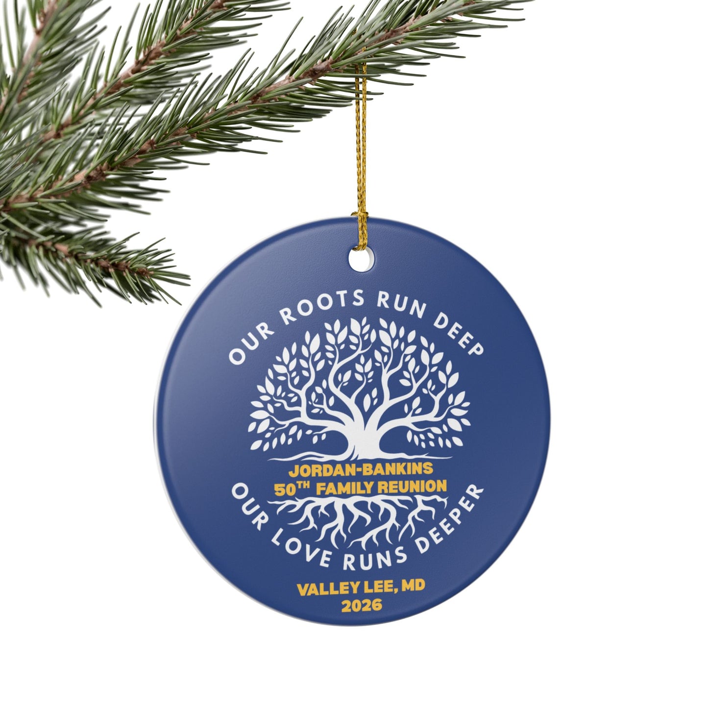 Jordan-Bankins Family Reunion | Ceramic Decoration Ornament, (1pc)