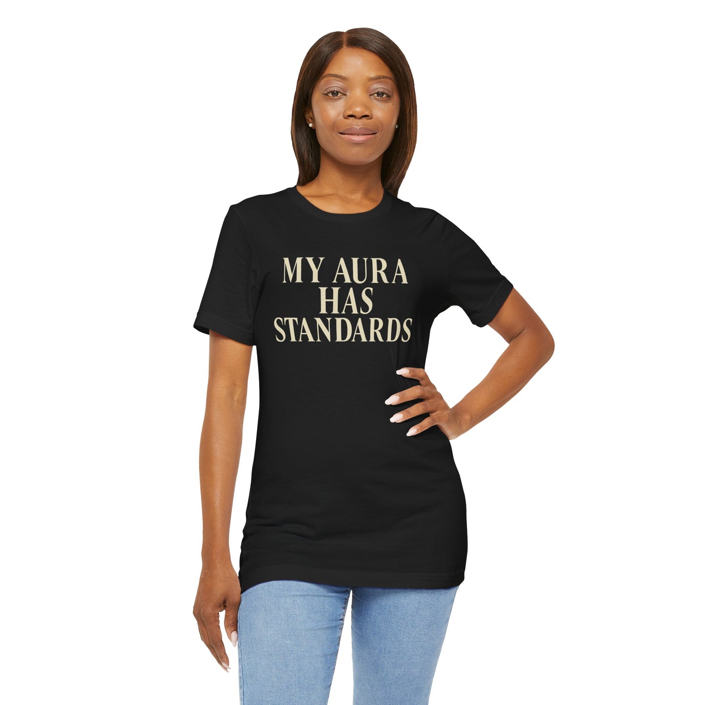 My Aura Has Standards Vintage Tee – Unisex Spiritual Graphic Shirt for Intentional Living