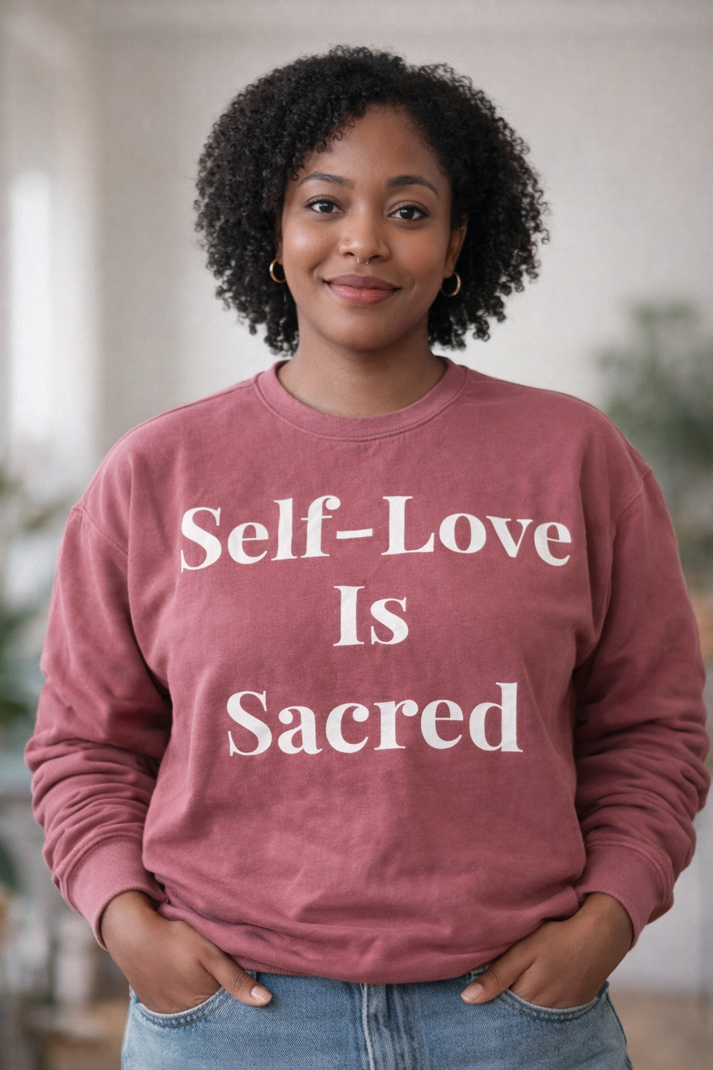 Self-Love Is Sacred Sweatshirt — Lightweight Crewneck for Women & Men